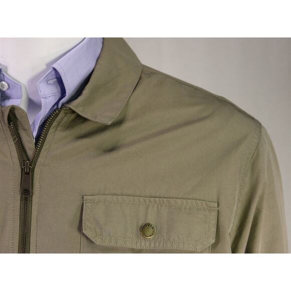 Orvis Men's Khaki Cotton-Nylon Zip Front Trucker Jacket Large - Picture 4 of 9